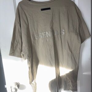 Fear of God Essentials Beige Short Sleeve Tee